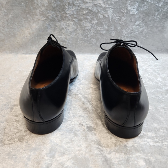 Vergelio Black Leather Hand Made in Italy By B. Cavalli Oxfords-Size 43 - Picture 6 of 9